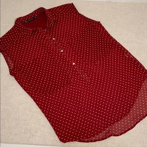 TRAFALUC ZARA Sleeveless Top button down shirt
